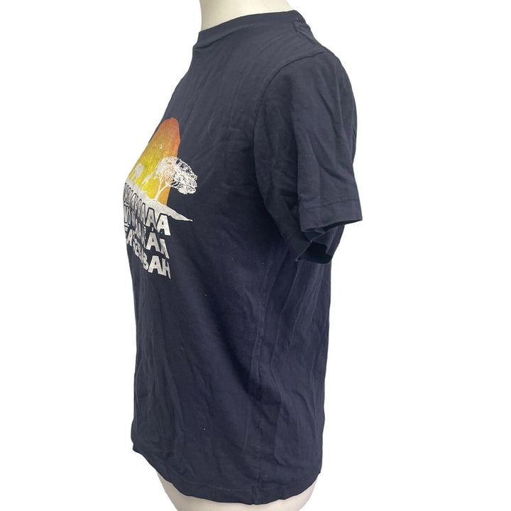 Idakoos Womens Small Lion King Themed Short Sleeve Cotton Blend Tee