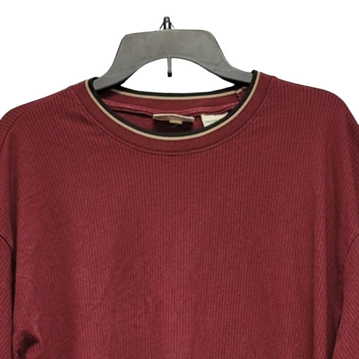 Faded Glory Mens XL 100% Cotton Short Sleeve Textured Crew Neck Tee Shirt
