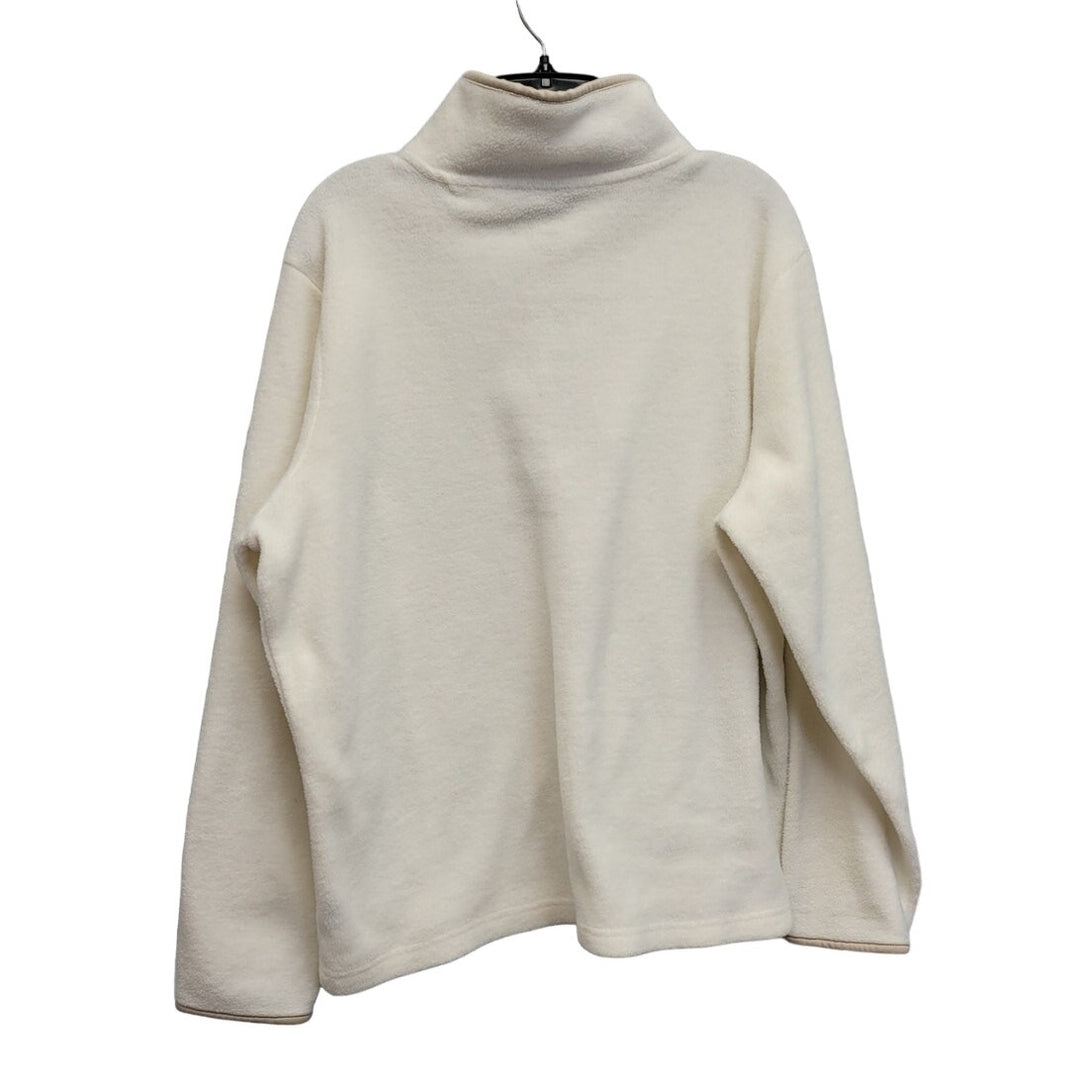 St Johns Bay Womens XL Polyester Long Sleeve Quarter Zip Fleece Pullover
