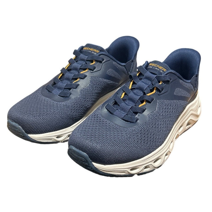 Skechers Mens Size 8 Navy Blue Mesh Hands Free Swift Fit Athletic Sneaker Shoes