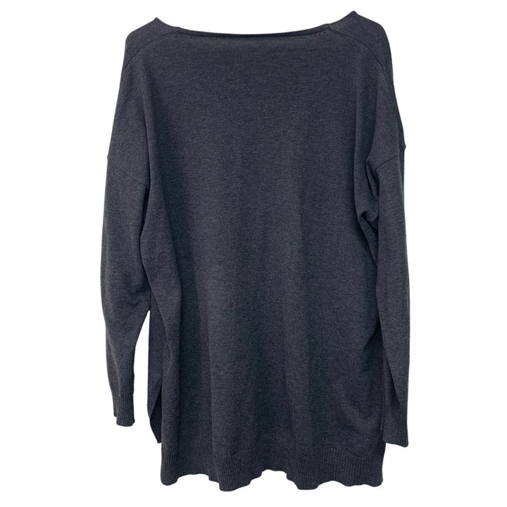 Shein Womens Pljus 3XL 100% Polyester Heathered Deep V Long Sleeve Sweatshirt