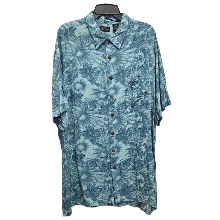 Red Macaw Mens 2XLT Rayon Short Sleeve Button Up Tropical Shirt w Front Pocket