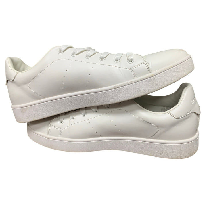 Bruno Marc Mens Size 10.5 White Faux Leather Casual Dress Sneaker Business Shoes