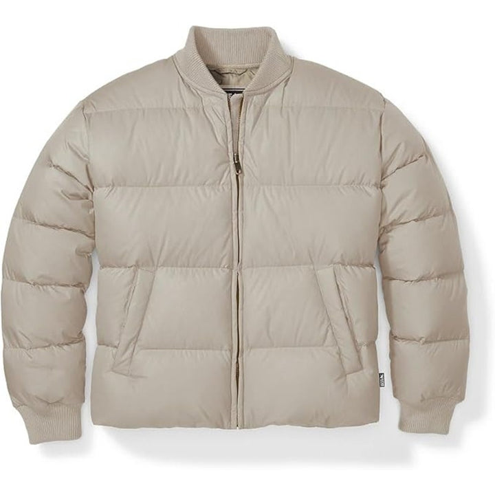New Eddie Bauer Womens XL Pumice Tan Original Full Zip 650 FP Down Bomber Jacket