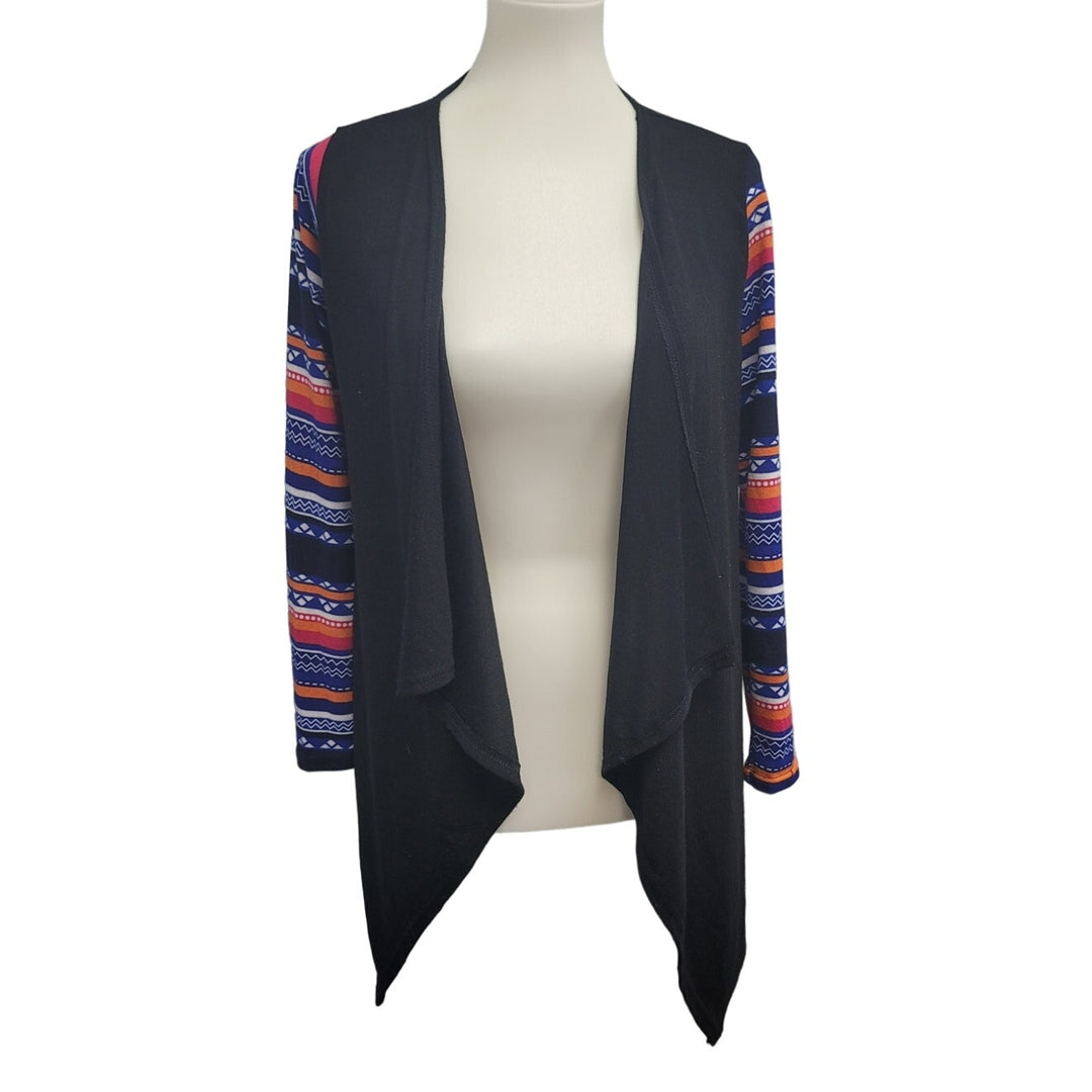 Gee Gee Womens Small Patterned Long Sleeve Open Cardigan Lightweight Sweater