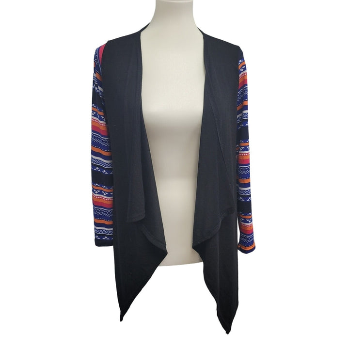 Gee Gee Womens Small Patterned Long Sleeve Open Cardigan Lightweight Sweater