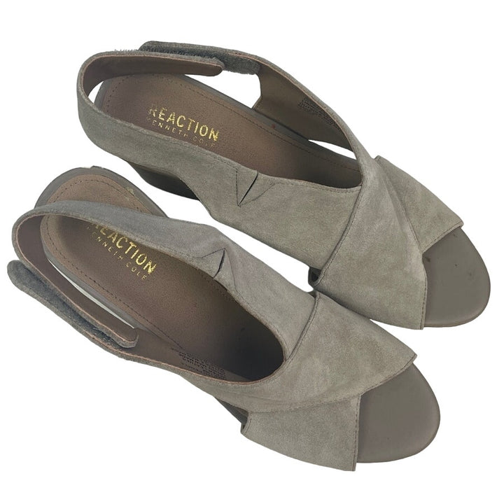 Kenneth Cole Reaction Womens Size 10M Fridah People Real Suede Leather Sandals