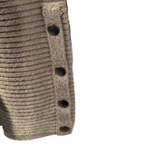 Alfani Small Rayon Blend Silver Metallic Long Sleeve Ribbed Scoop Neck Sweater