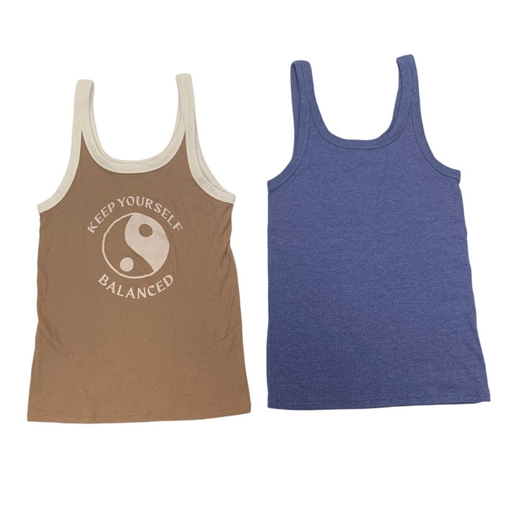 2 New American Eagle Womens Small Keep Yourself Balanced Ribbed Tank Tops