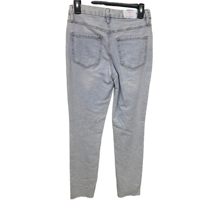 NWT New Tinseltown Juniors Size 1 High Rise Slim Straight Denim Blue Jeans