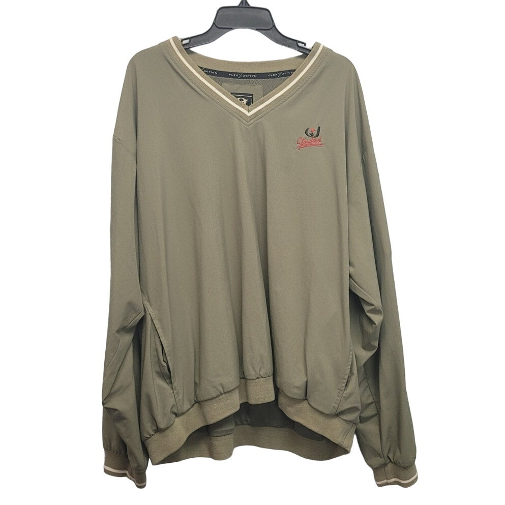 Gear For Sports Mens XXL PolyCotton Spandex Lined V Neck Pullover Jacket