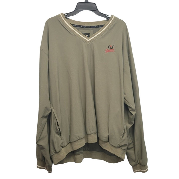 Gear For Sports Mens XXL PolyCotton Spandex Lined V Neck Pullover Jacket