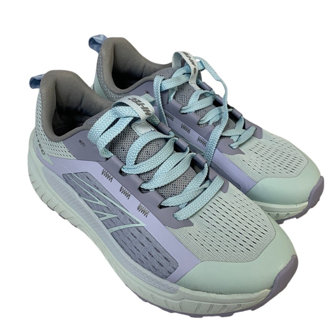 Hi-Tec Women Size 9 Purple Gray Mesh Lace Up Cushion Athletic Tennis Shoes