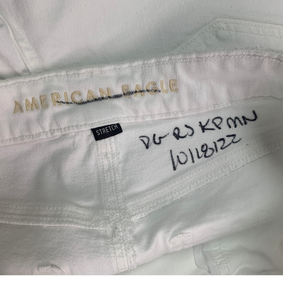 New American Eagle Womens Size 8 White Mom Short Jorts Denim Jean Shorts