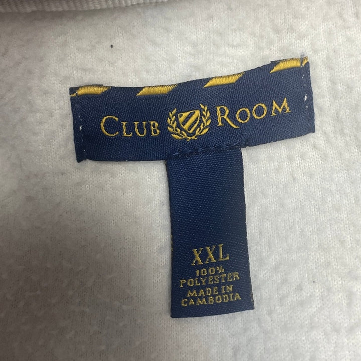 Club Room Mens XXL 100% Polyester Full Zip Sleeveless Collared Fleece Vest