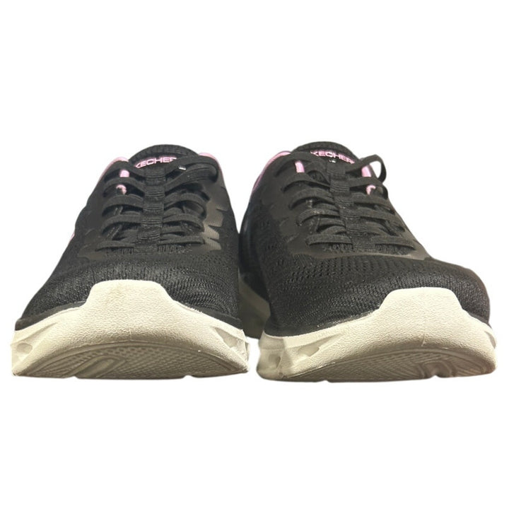 Skechers Womens Size 6.5 Black Pink Mesh Hands Free Swift Fit Shoes w Box