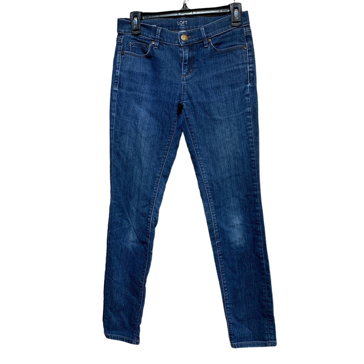 LOFT Outlet Size 2 Cotton Blend Modern Skinny Medium Wash Denim Blue Jeans