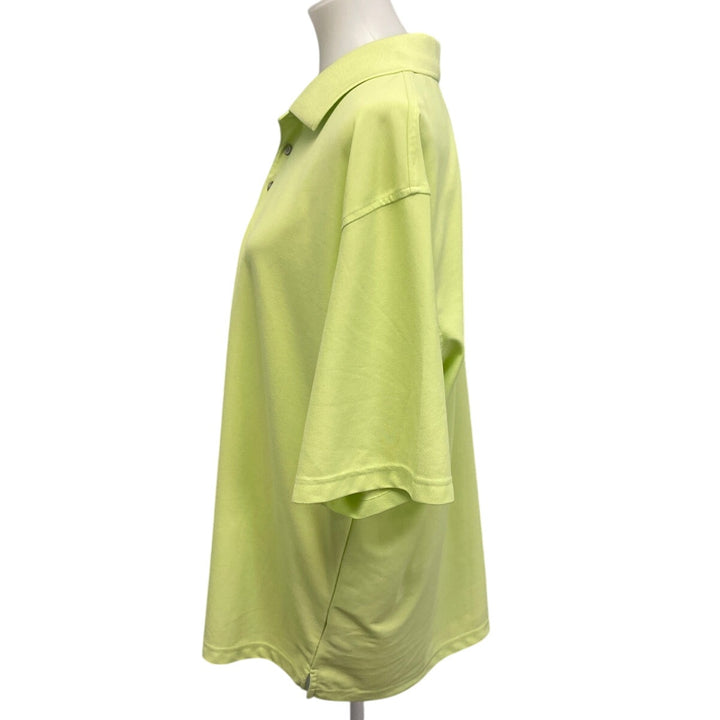 Lone Cypress Mens XXL Yellow 100% Polyester Short Sleeve Collared Polo Shirt