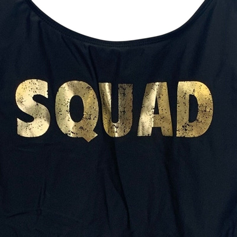 NO Boundaries Juniors Large (11-13) Gold Squad Adjustable Strap Swimming Suit