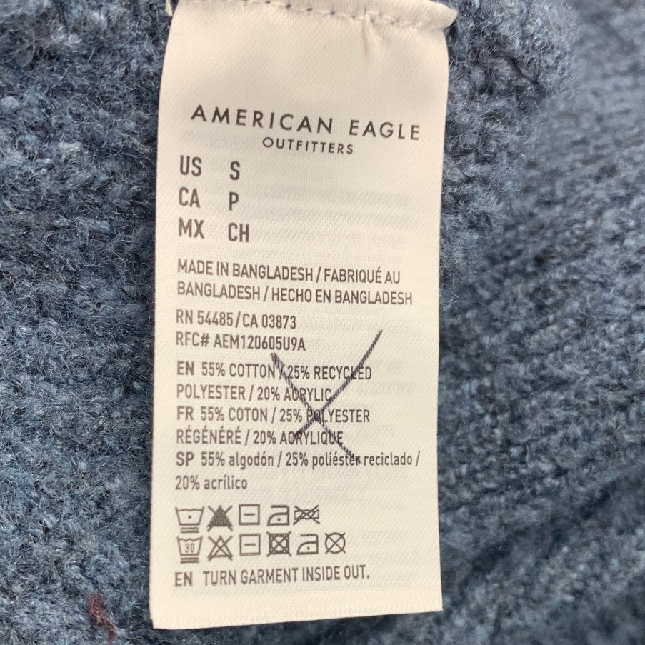 New American Eagle Womens Small Long Sleeve V Neck Button Up Knit Cardigan