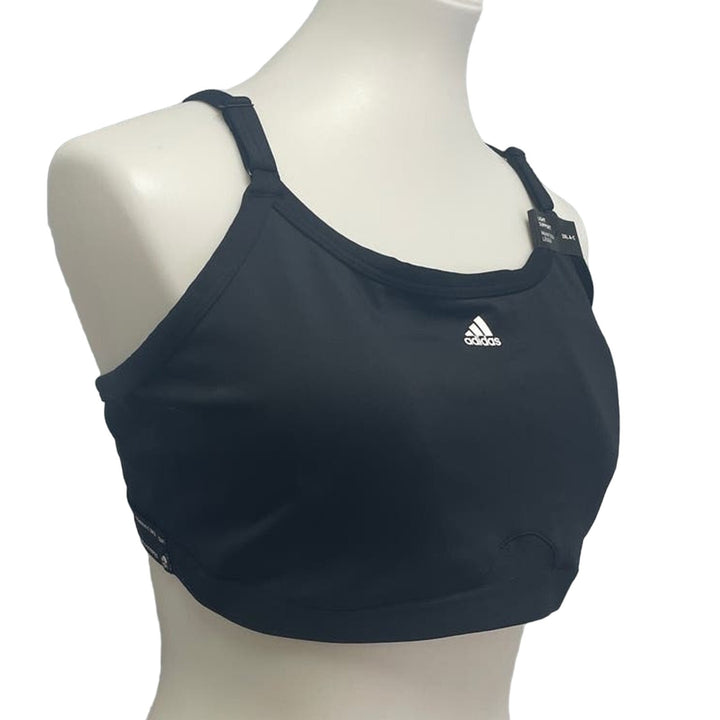 New Adidas Small 36AC Black Light Support Removeable Pads Training Sports Bra
