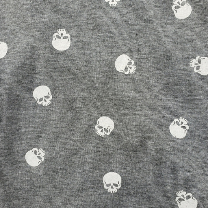 Modern Lux Juniors Medium Rebel Heathered Skull Long Sleeve Hoodie Sweatshirt