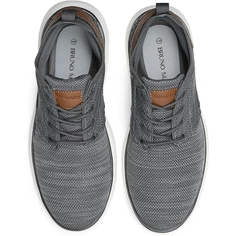 Bruno Marc Mens Size 10.5 Gray Mesh Fabric Lace Up Casual Oxfords Comfort Shoes