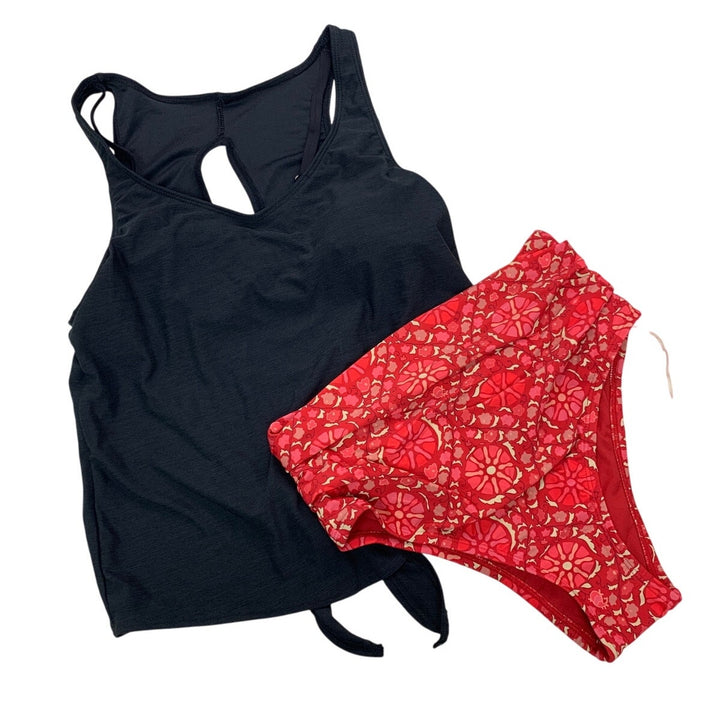 NWT New Rhode Kona Sol Womens Small Tie Back Swim Tank Top High Rise Bottoms