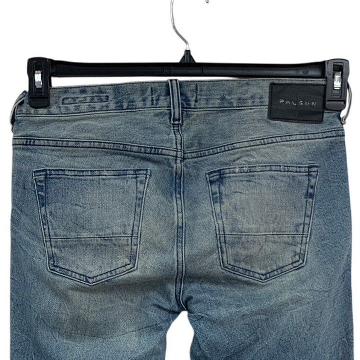 Pacsun Mens Size 30 X 32 Comfort Stretch Factory Distressed Denim Blue Jeans