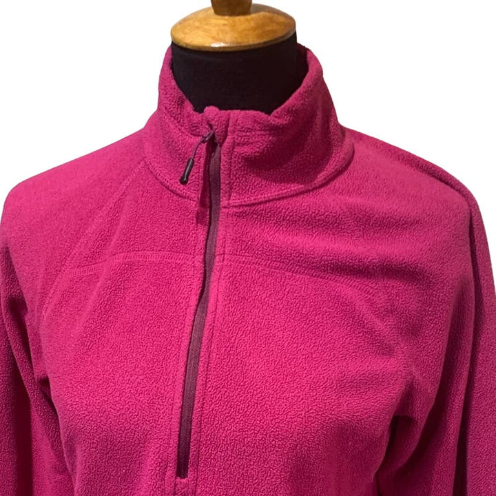 Eddie Bauer Womens Medium Half Zip Long Sleeve Polyester Fleece Pullover Top