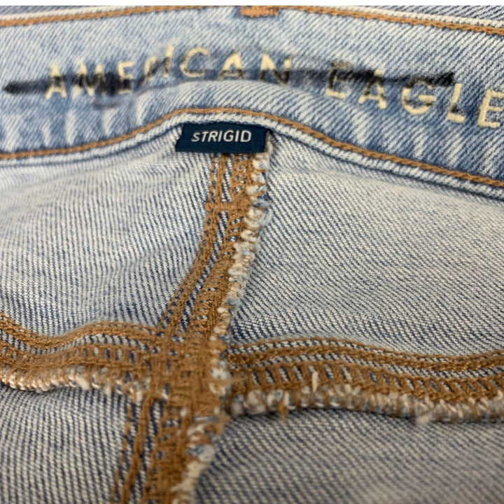 New American Eagle Womens 10 Strigid Whiskered Ex Boyfriend Denim Blue Jeans