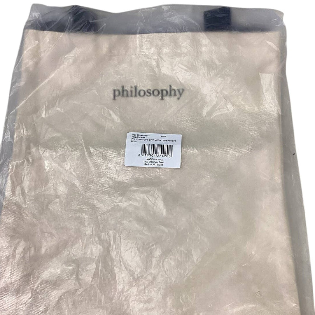 New In Package Philosophy 13" by 12" Basic Canvas Tote Book Bag w Handles