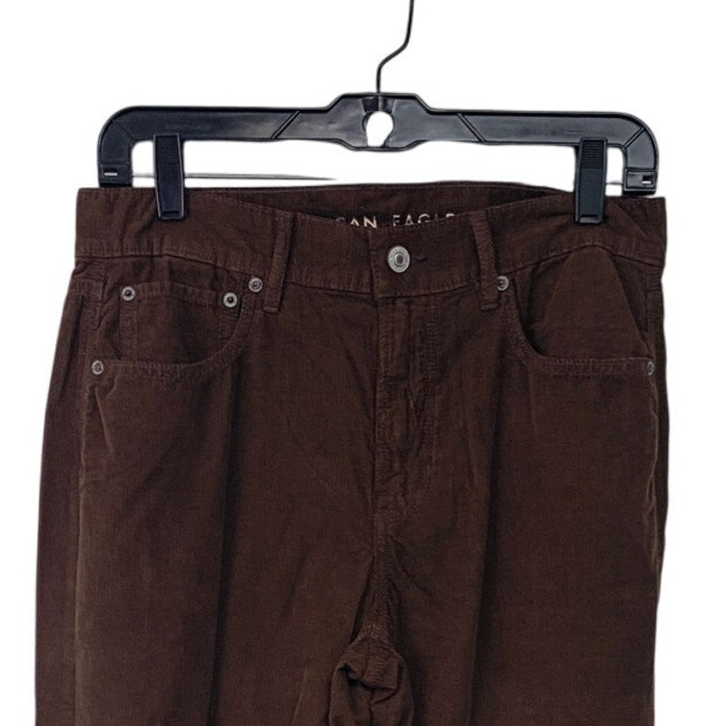 New American Eagle Womens Size 12 Cotton Blend Regular Dark Umber Corduroy Pants