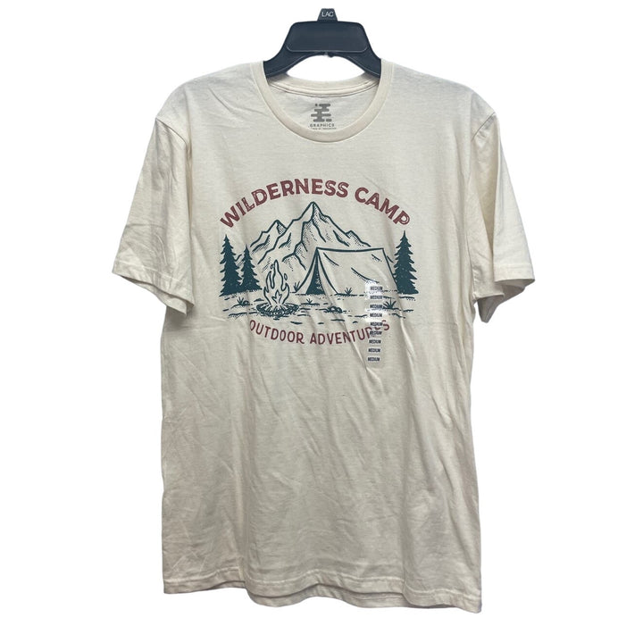 New Threadless Mens Medium Wilderness Camp Outdoor Cotton Short Sleeve Tee