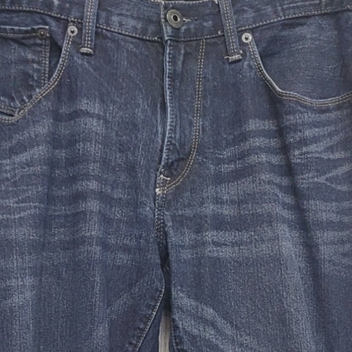 Express Jeans Mens 33x32 Rocco Slim Fit Straight Leg Factory Whiskered Jeans