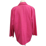 Vintage Bonjour Womens Large Valentine Pink Single Button Lined Career Blazer