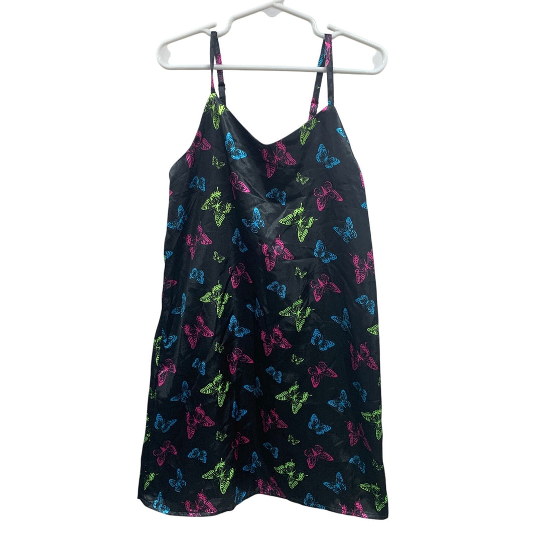 NWT New Art Class Girls XL (14/16) Neon Butterfly Thin Strap Dress