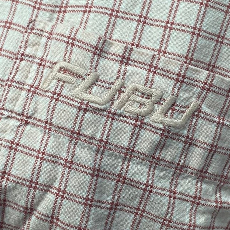 Vintage 1990s FUBU Mens XL Short Sleeve Cotton Blend Button Up Shirt Small Hole