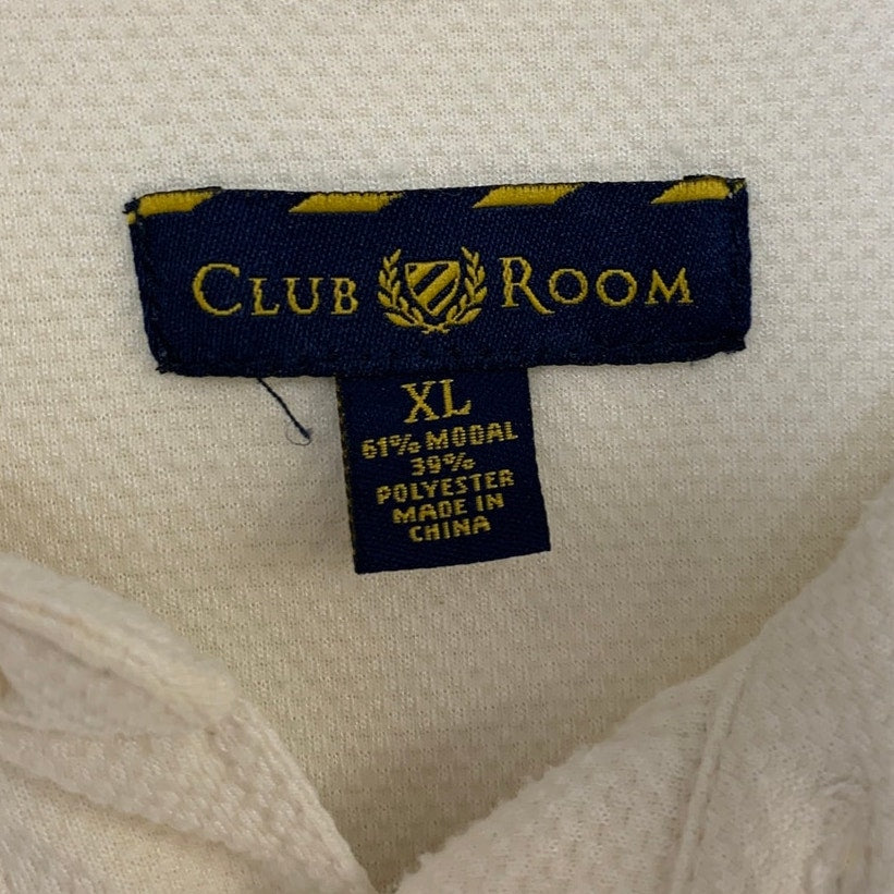 Lot of 2 St Johns Bay Club Room Mens XL Blue White Short Sleeve Polo Shirts EUC
