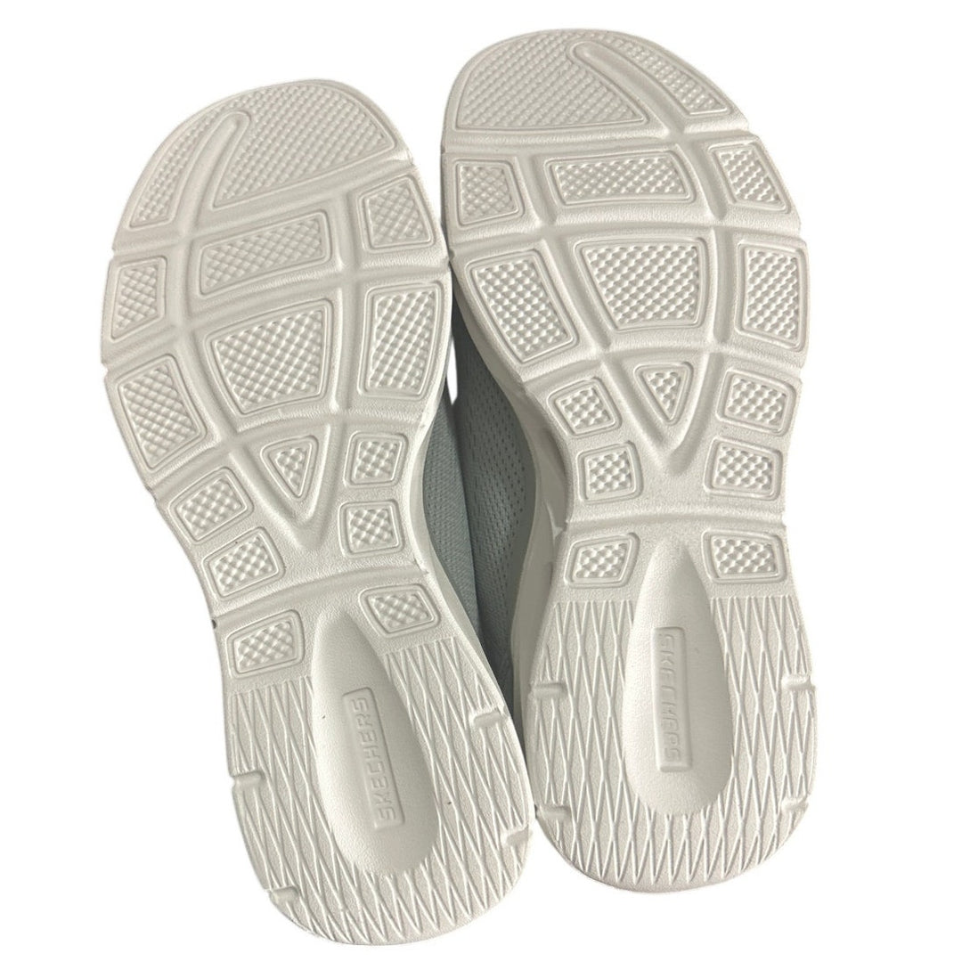 New In Box Skechers Womens Size 7.5 Gray Mesh Hands Free SwiftFit Slide In Shoes