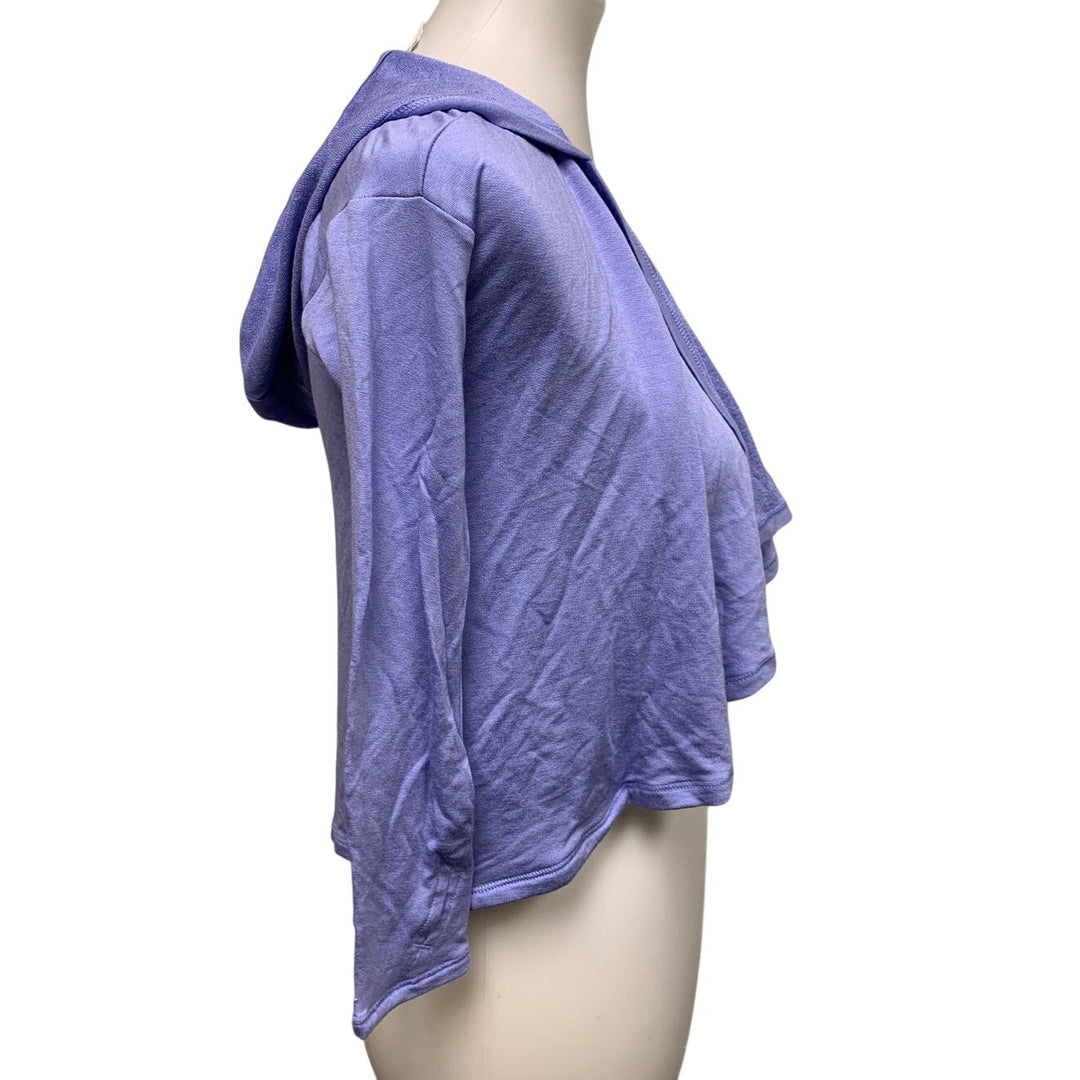 New All In Motion Girls XS Open Front Hoodie Jacket Coverup w Thumbholes
