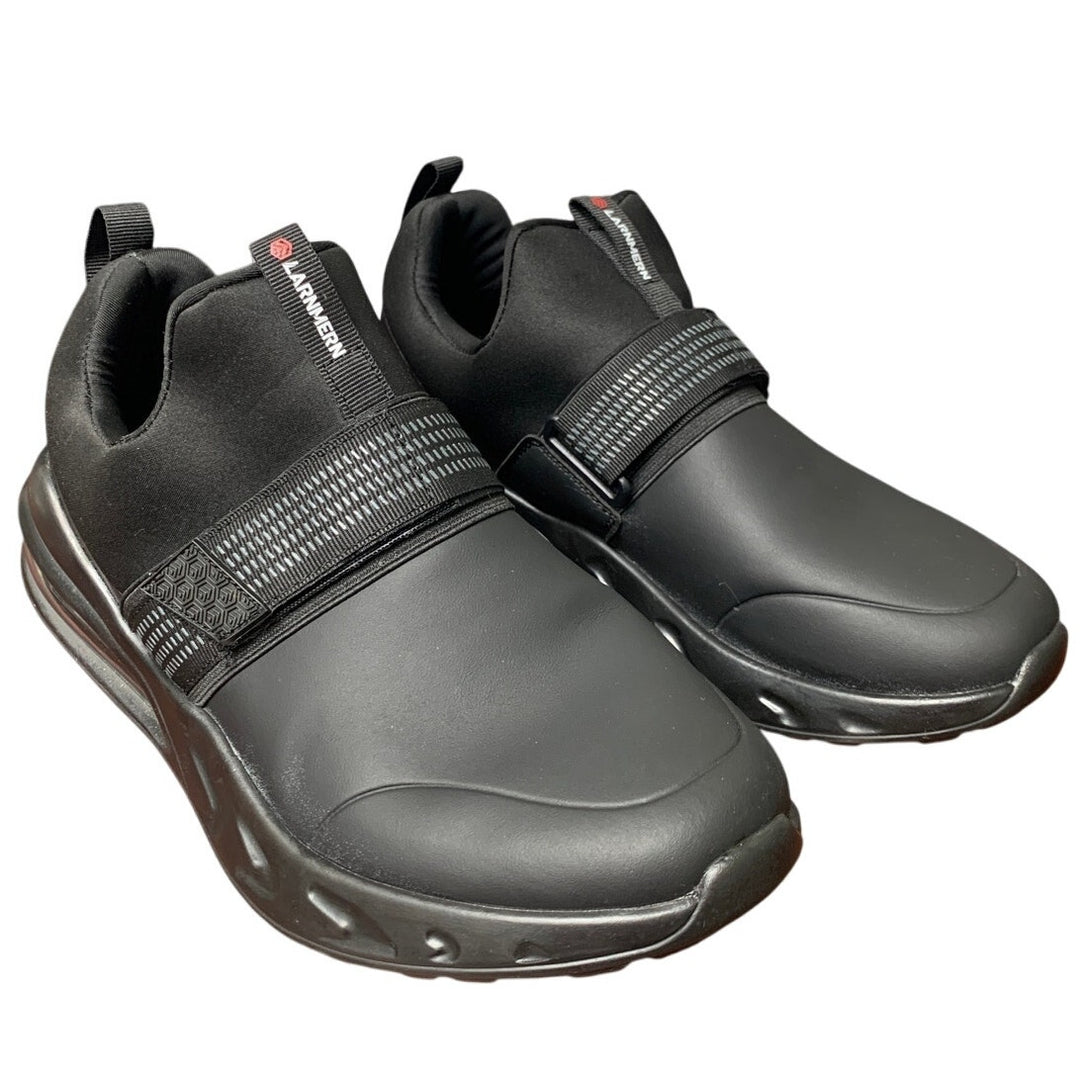 Larnmern Mens 8.5W Wide Black Hook Loop Non Slip Work Air Cushion Work Shoes