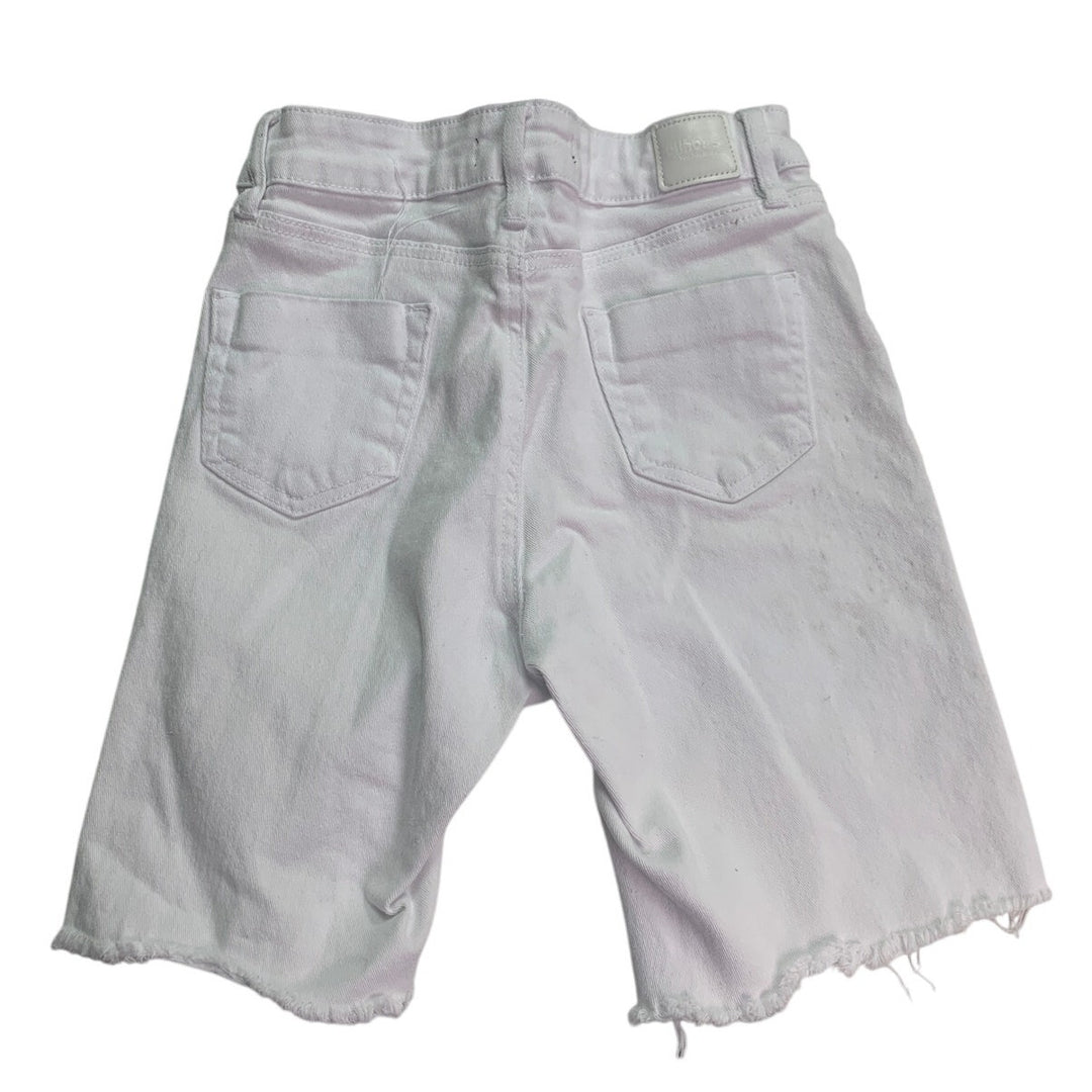 Dollhouse Juniors Size 3/4 White Cotton Blend Jorts Denim Jean Shorts w Flaw