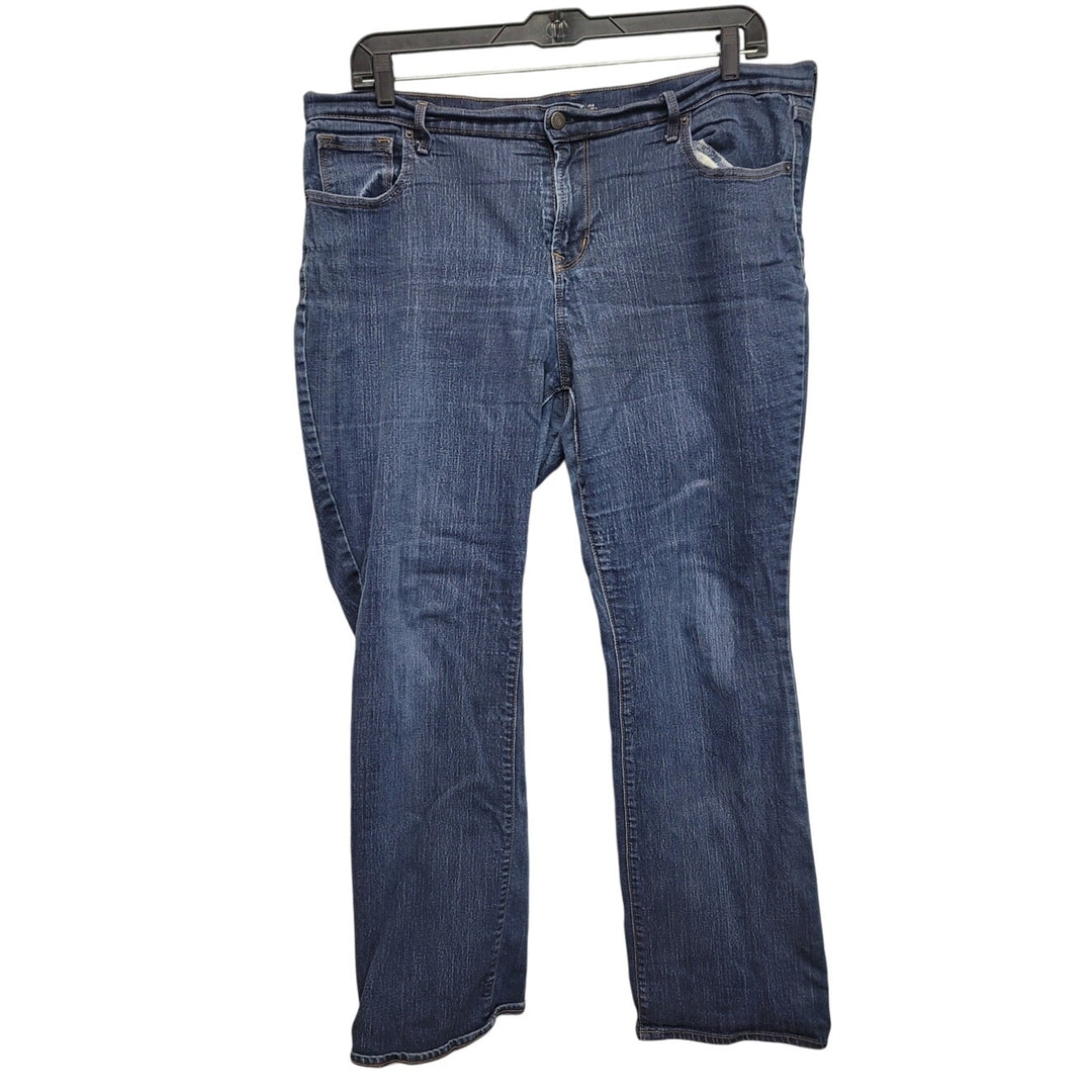 Old Navy Womens Size 18 Curvy Boot Cut Denim Blue Jeans w Pockets