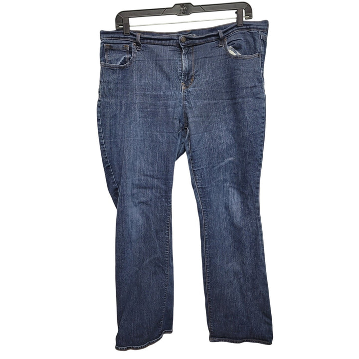 Old Navy Womens Size 18 Curvy Boot Cut Denim Blue Jeans w Pockets