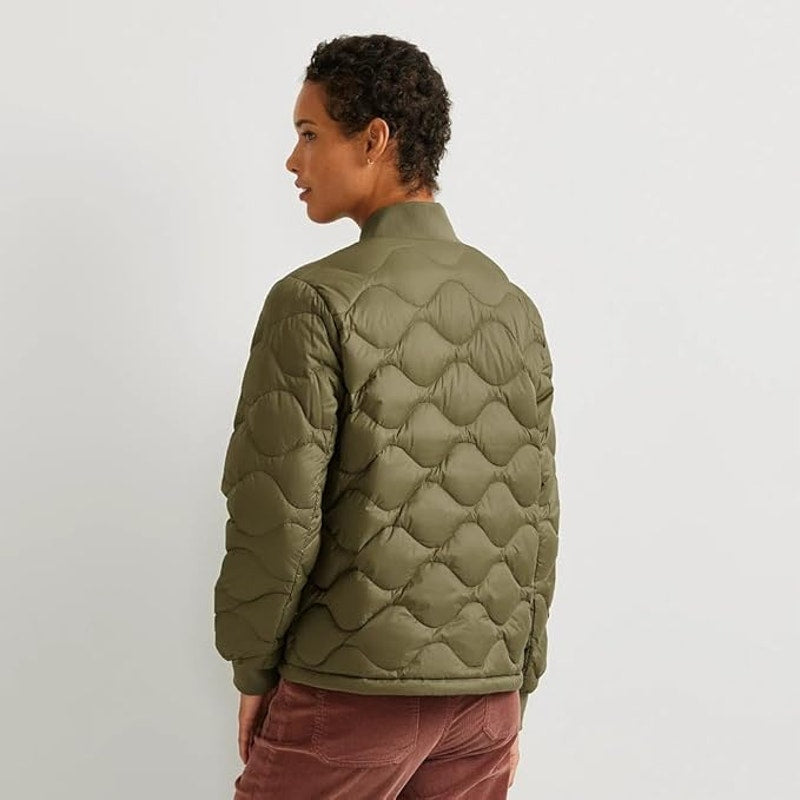New Eddie Bauer Womens XXL Alder Green Shaw 650 FP Down Puffer Bomber Jacket