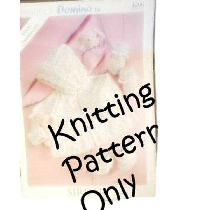 New Sirdar 3090 Snuggly Domino DK Child Jacket Booties Mittens Knitting Pattern