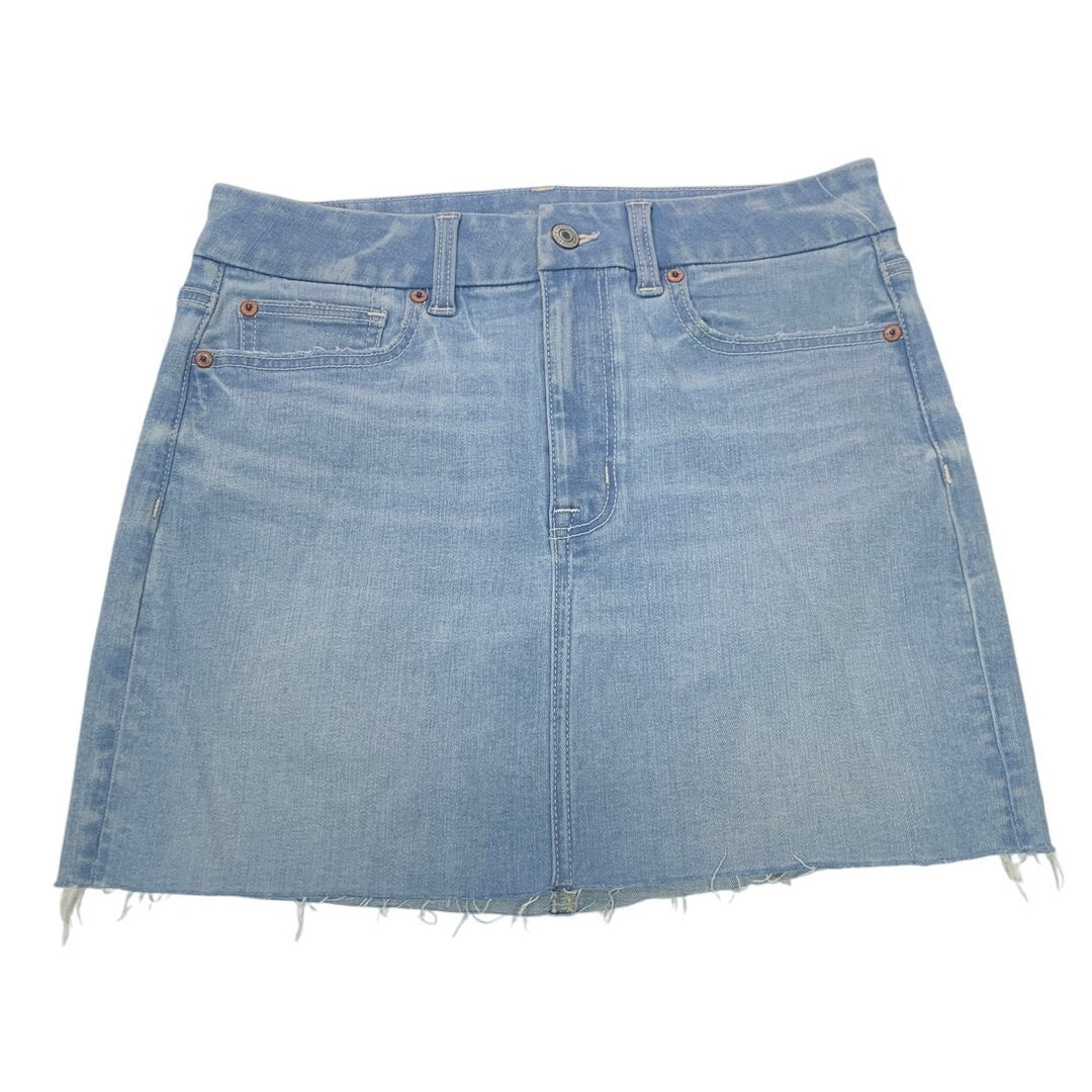 New American Eagle Womens Size 4 Curvy High Rise Mini Denim Blue Jean Skirt