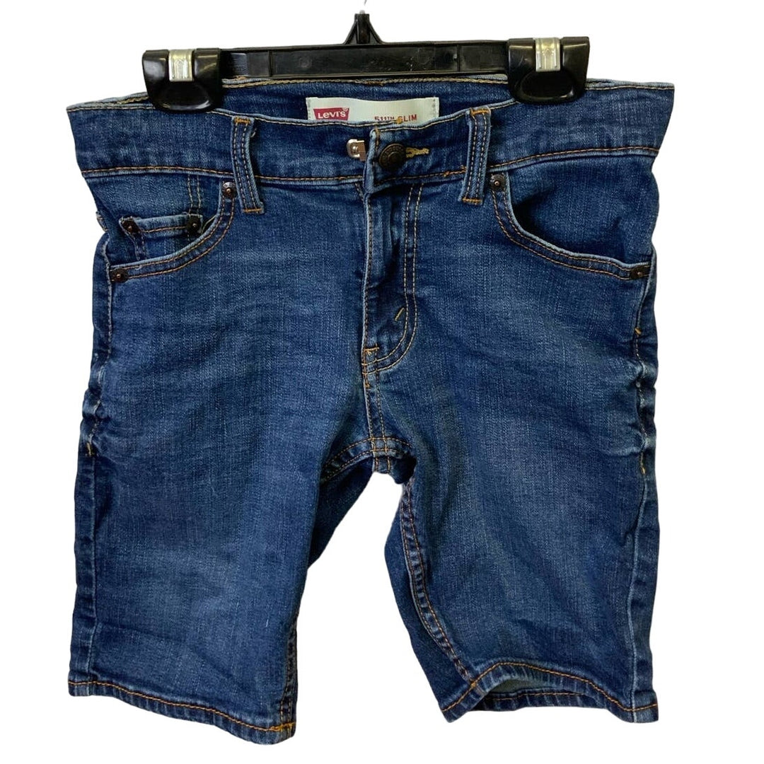 Levi Strauss &amp; Co 511 Kids Size 8 Slim Stretch Cotton Blue Denim Jean Shorts