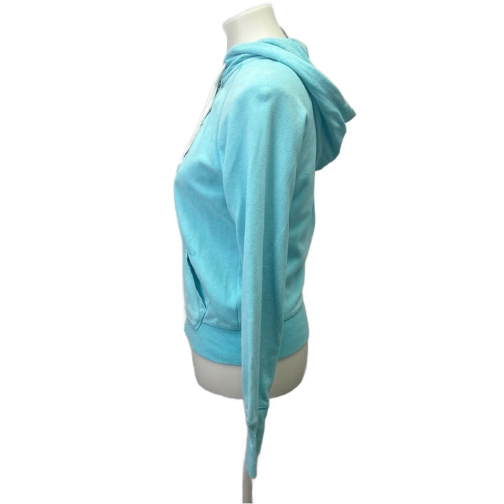 Hand Printed Upcycled Womens Small Peony Flowers Full Zip Lightweight Jacket